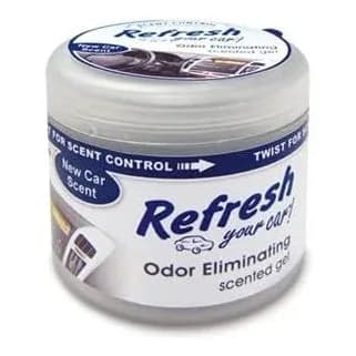 Refresh Scented Gel Can Air Freshener, New Car, 4.5 oz (4-Pack)