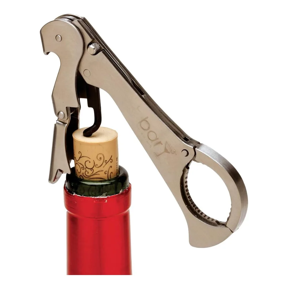 Bary3 Stainless Steel Waiter's Corkscrew with Foil Cutter, Set of 2 2