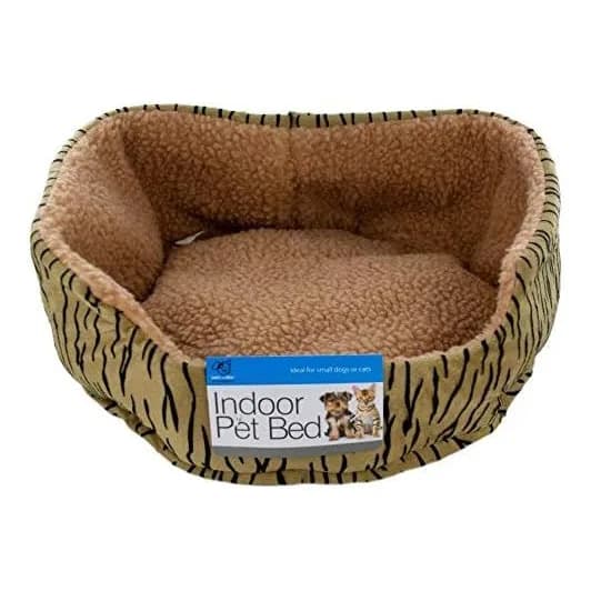 Dukes Pet Bed for Dogs and Cats, Brown Tiger Stripe 2