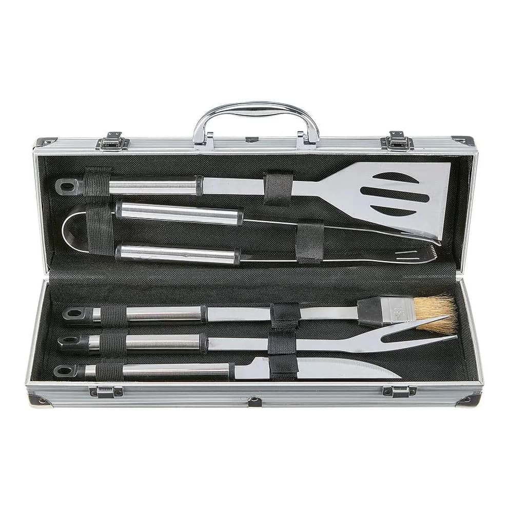 Kole Imports Deluxe 5-Piece BBQ Grill Tool Set with Case 1