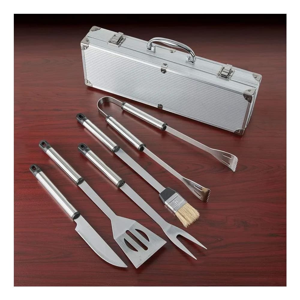 Kole Imports Deluxe 5-Piece BBQ Grill Tool Set with Case 2