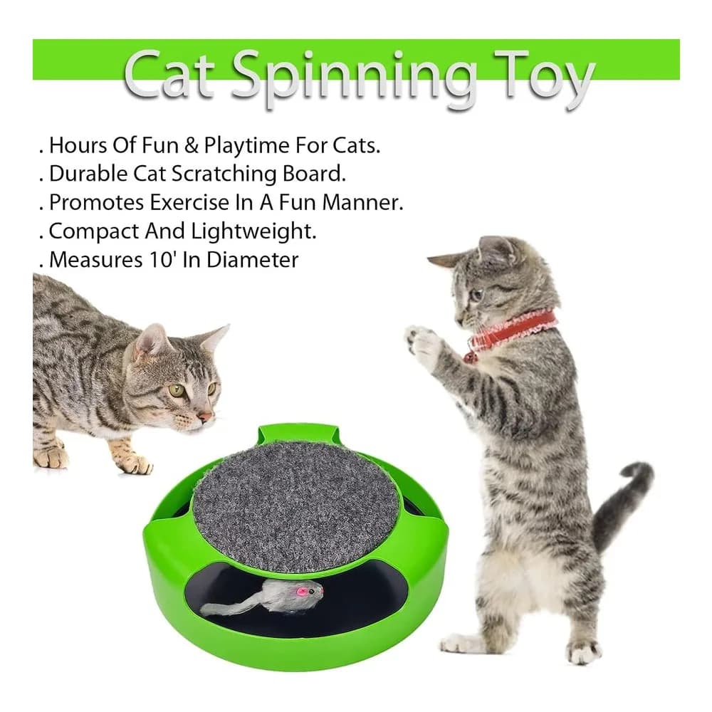 Kole KI-OC992 Cat Scratch Pad Spinning Toy with Mouse 2