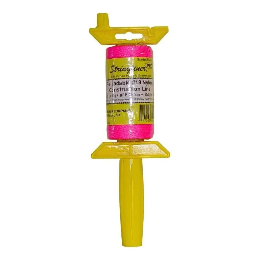 Stringliner 25162 Braided Nylon Construction Line, Pink