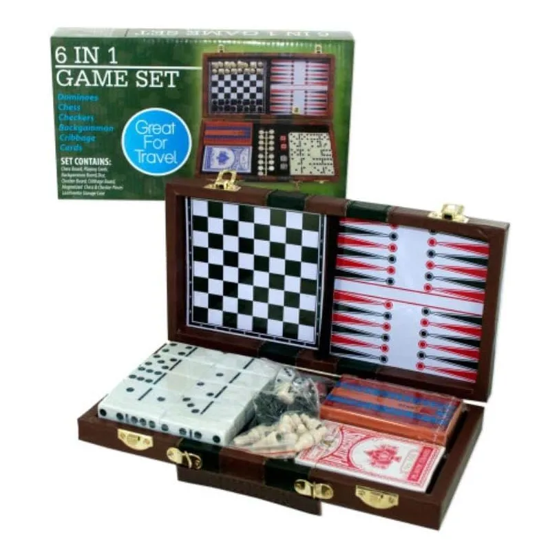 Kole Imports 6-in-1 Travel Game Set